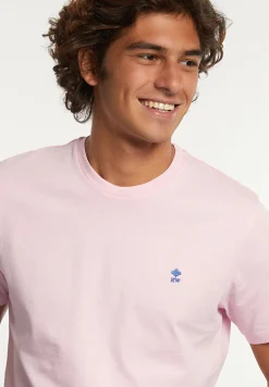 Discount River Woods Custom fit basic pima katoen T-shirt flamingo -