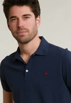 Clearance River Woods Custom fit basic pima katoen polo night blue mix -