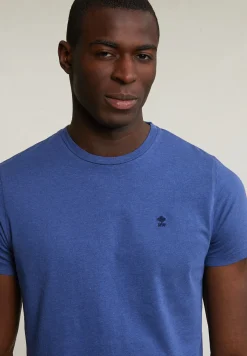 Sale River Woods Custom fit basic pima katoen T-shirt ronde hals denim mix -