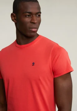 Sale River Woods Custom fit basic pima katoen T-shirt ronde hals cornell red -
