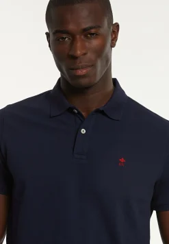 Clearance River Woods Custom fit basic pima katoen polo navy -