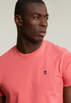 Hot River Woods Custom fit basic pima katoen T-shirt ronde hals lt sunset -