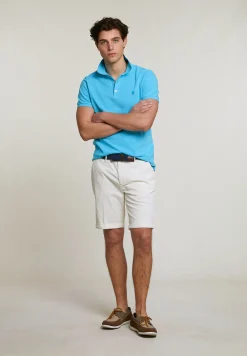 Online River Woods Custom fit basic pima katoen polo acqua -