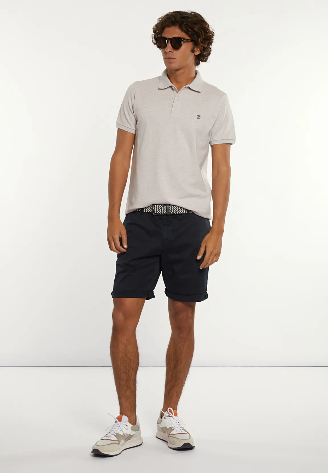Sale River Woods Custom fit basic pima katoen polo linen mix -