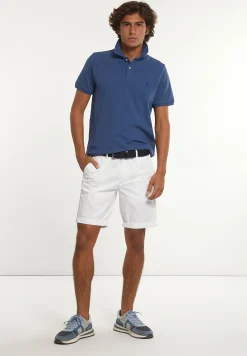 Sale River Woods Custom fit basic pima katoen polo denim mix -