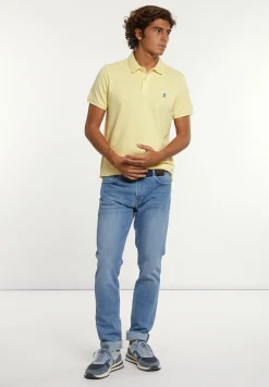 Fashion River Woods Custom fit basic pima katoen polo banana -