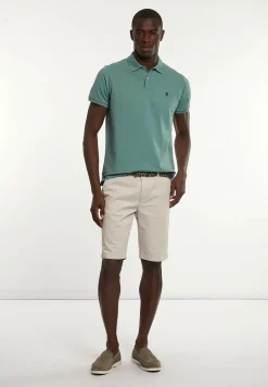 Hot River Woods Custom fit basic pima katoen polo opal green -