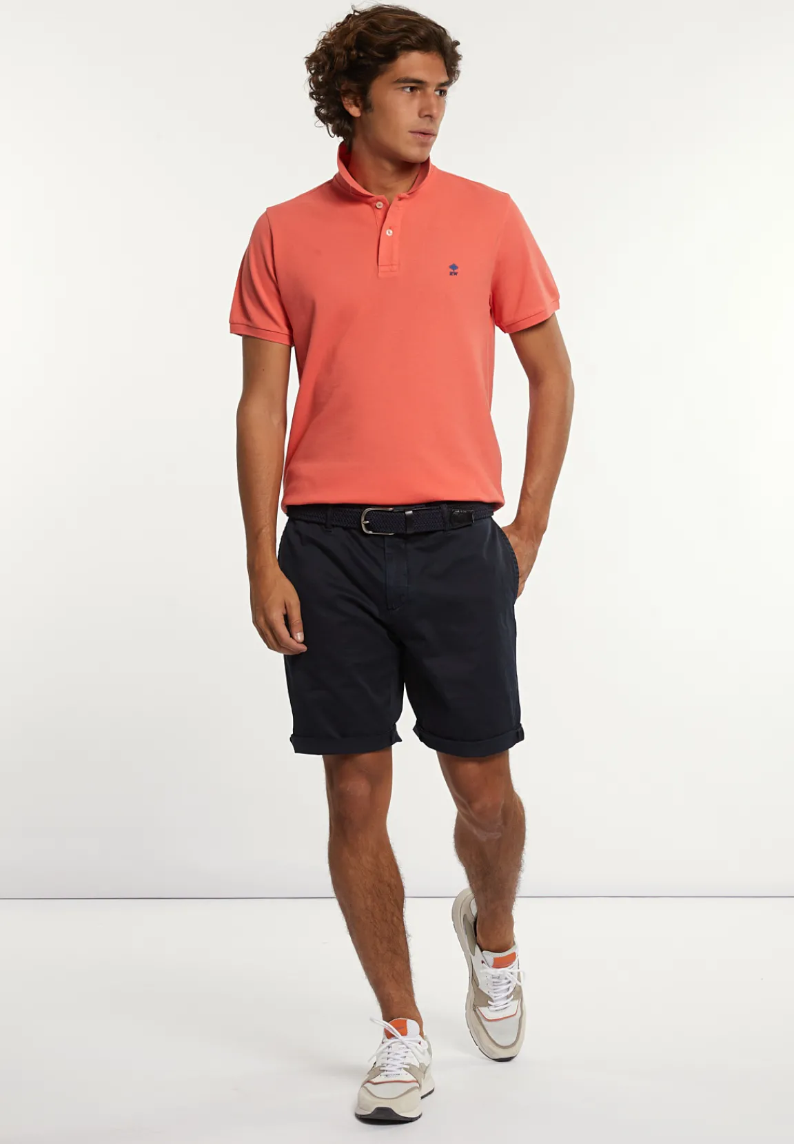 Hot River Woods Custom fit basic pima katoen polo salmon -