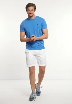 Clearance River Woods Custom fit basic pima katoen T-shirt soft azure -