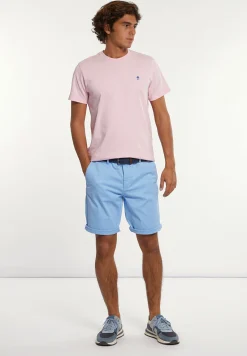 Discount River Woods Custom fit basic pima katoen T-shirt flamingo -