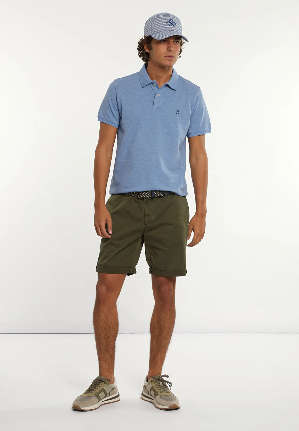 Outlet River Woods Custom fit basic pima katoen polo oase mix -