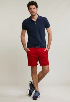 Clearance River Woods Custom fit basic pima katoen polo night blue mix -