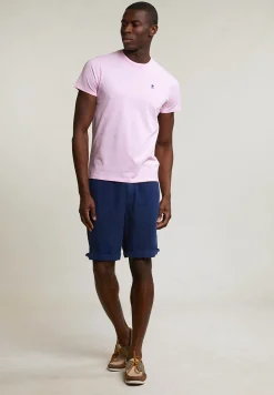Discount River Woods Custom fit basic pima katoen T-shirt ronde hals flamingo -