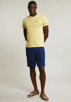 New River Woods Custom fit basic pima katoen T-shirt ronde hals sun flower -