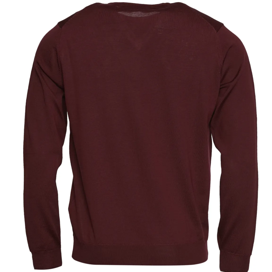 Hot River Woods Custom fit basic trui met V-hals in rood -