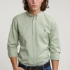 Fashion River Woods Custom fit effen katoenen hemd moss -
