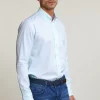 Clearance River Woods Custom fit effen katoenen hemd groen -