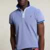 Discount River Woods Custom fit fancy katoenen polo yale blue -