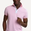 New River Woods Custom fit fancy katoenen polo dark flamingo mix -