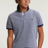 Hot River Woods Custom fit fancy katoenen polo blauw -