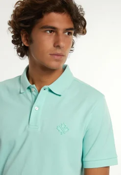Fashion River Woods Custom fit fancy katoenen pique polo pastel groen -