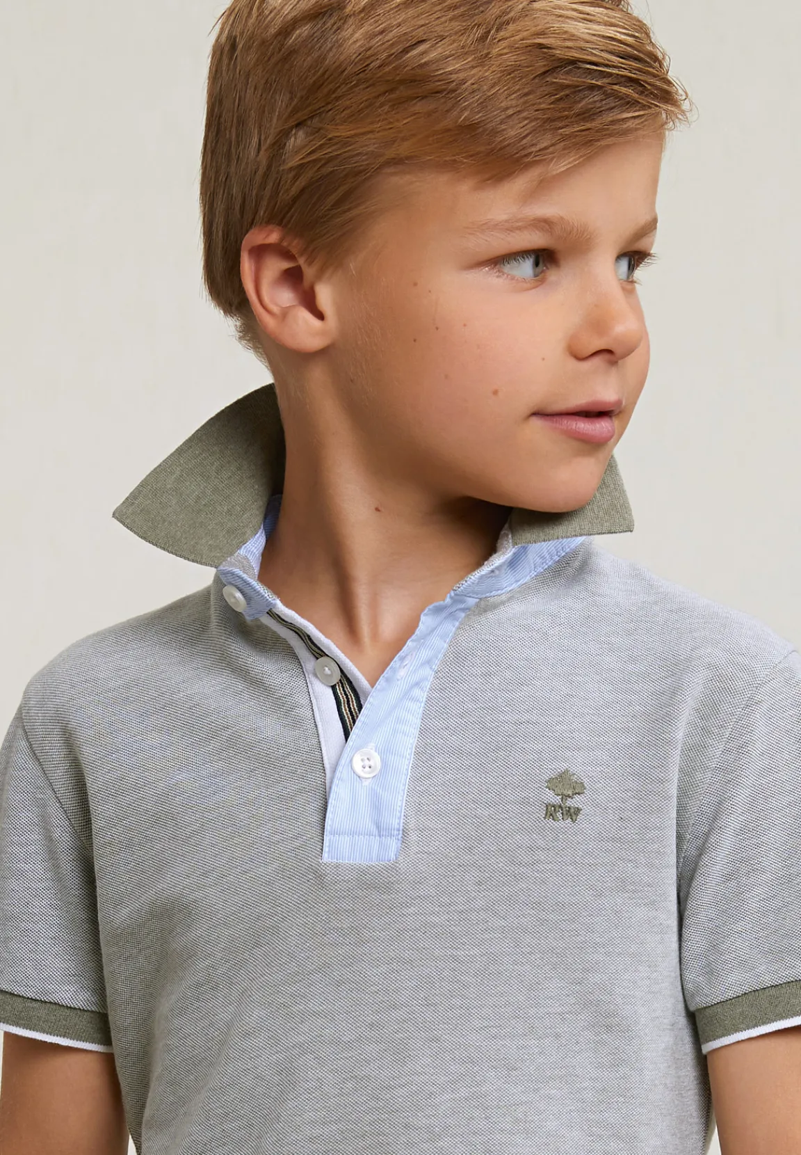 New River Woods Custom fit fancy katoenen polo korte mouwen lt safari mix -