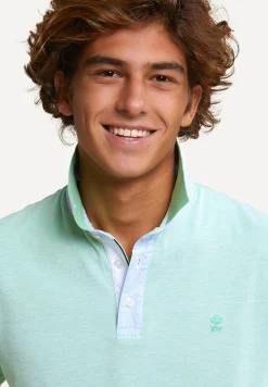 Discount River Woods Custom fit fancy katoenen polo lime mix -