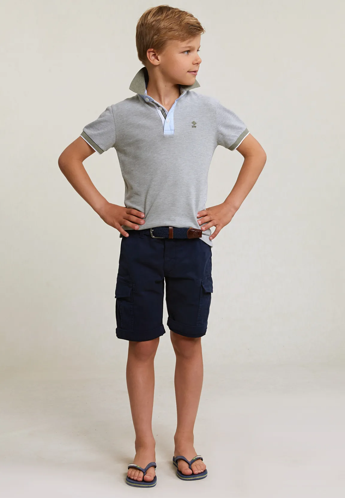 New River Woods Custom fit fancy katoenen polo korte mouwen lt safari mix -