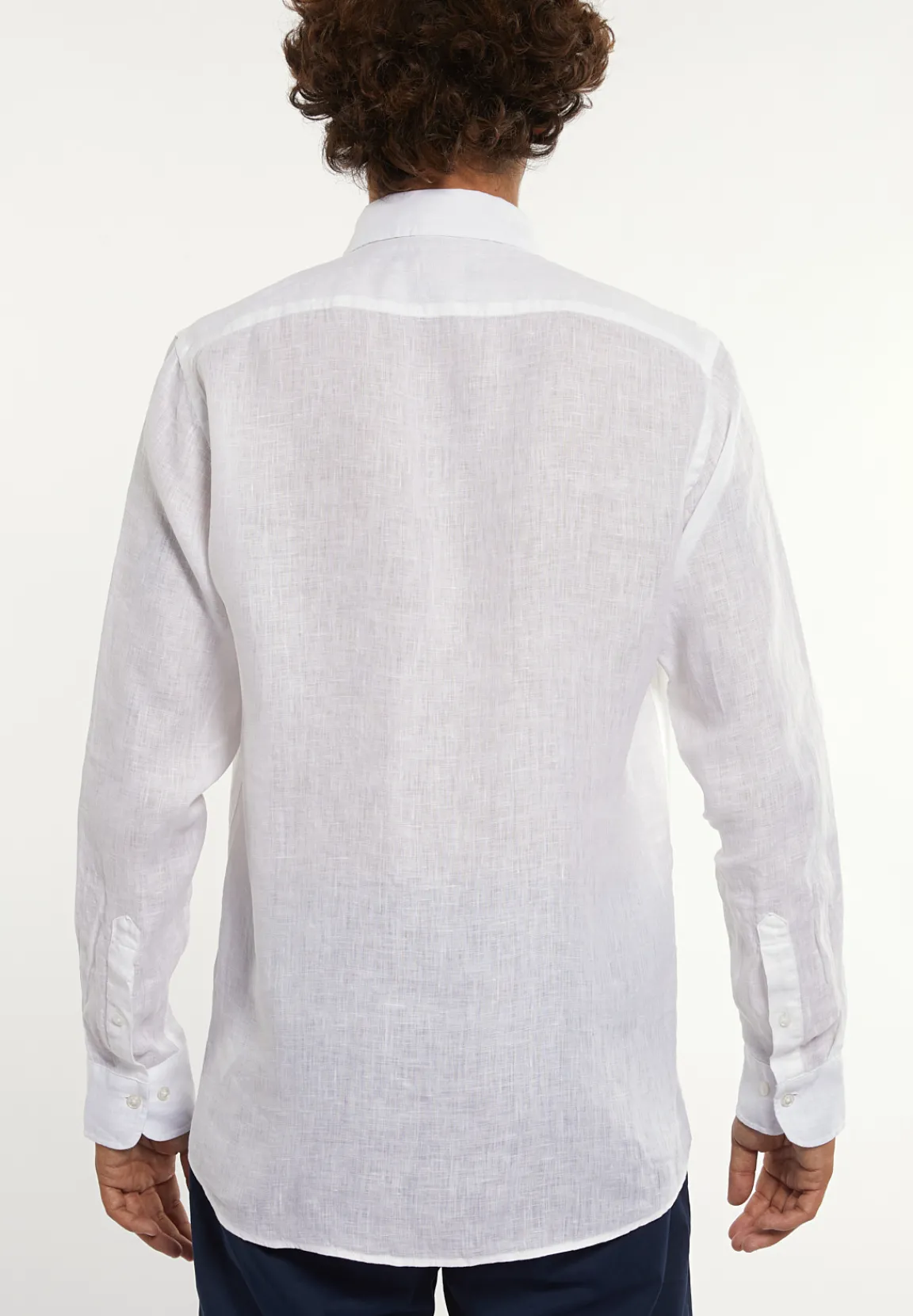 Hot River Woods Custom fit fancy linnen hemd wit -
