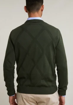 Sale River Woods Custom fit fancy pima katoen trui forest -