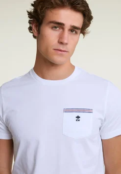 Fashion River Woods Custom fit fancy T-shirt borstzak wit -