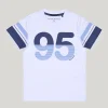 Discount River Woods Custom fit fantasie T-shirt blauw/wit -