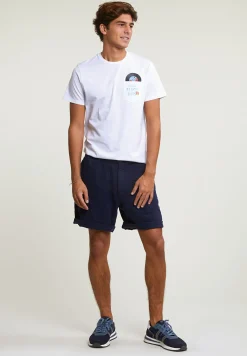 Clearance River Woods Custom fit fantasie T-shirt borstzak wit -