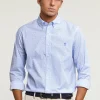 Outlet River Woods Custom fit fantasiehemd blauw -