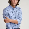 Outlet River Woods Custom fit fantasiehemd blauw -