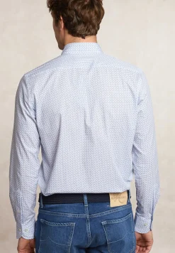 Fashion River Woods Custom fit fantasiehemd blauw/wit -