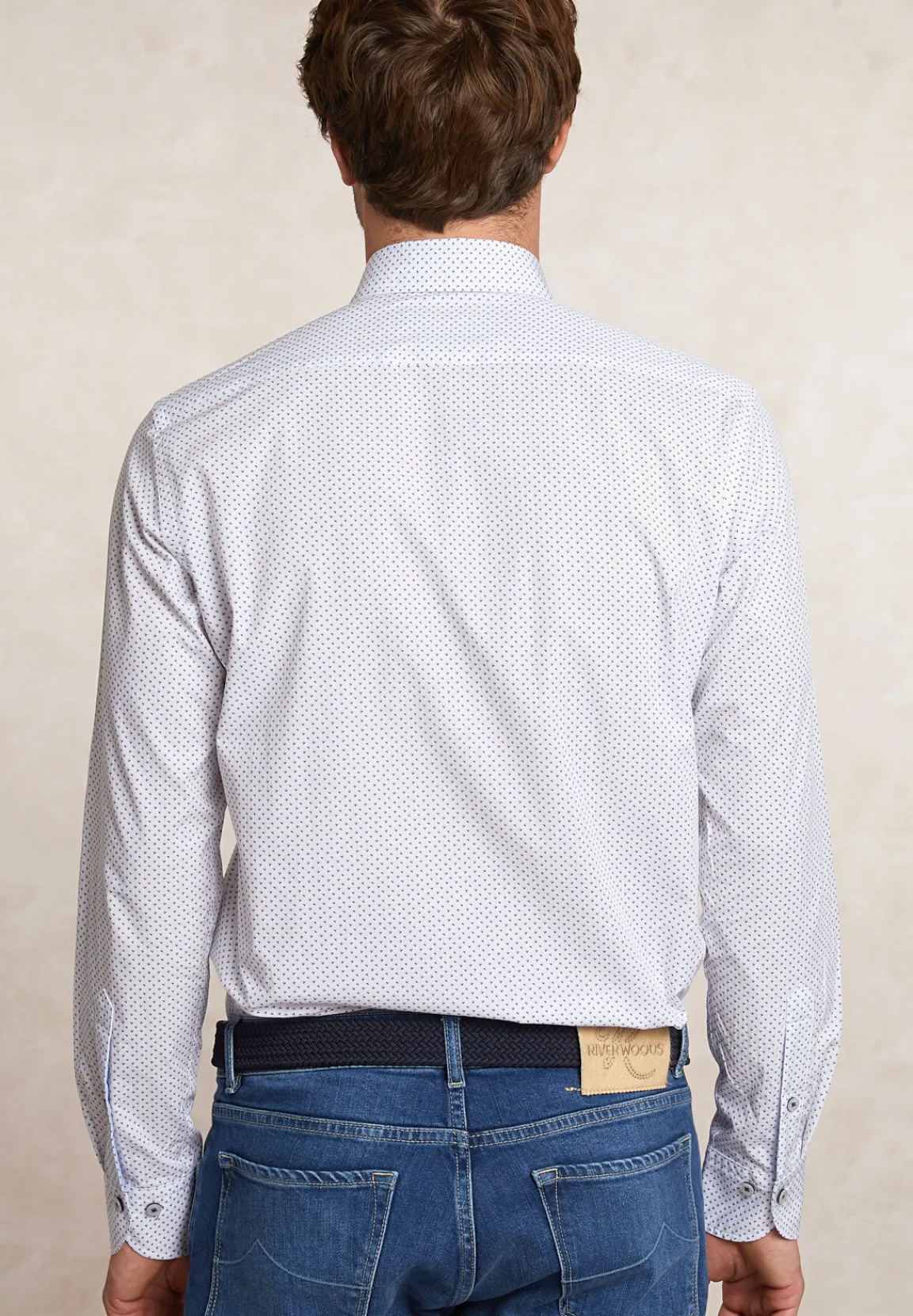 Online River Woods Custom fit fantasiehemd wit -