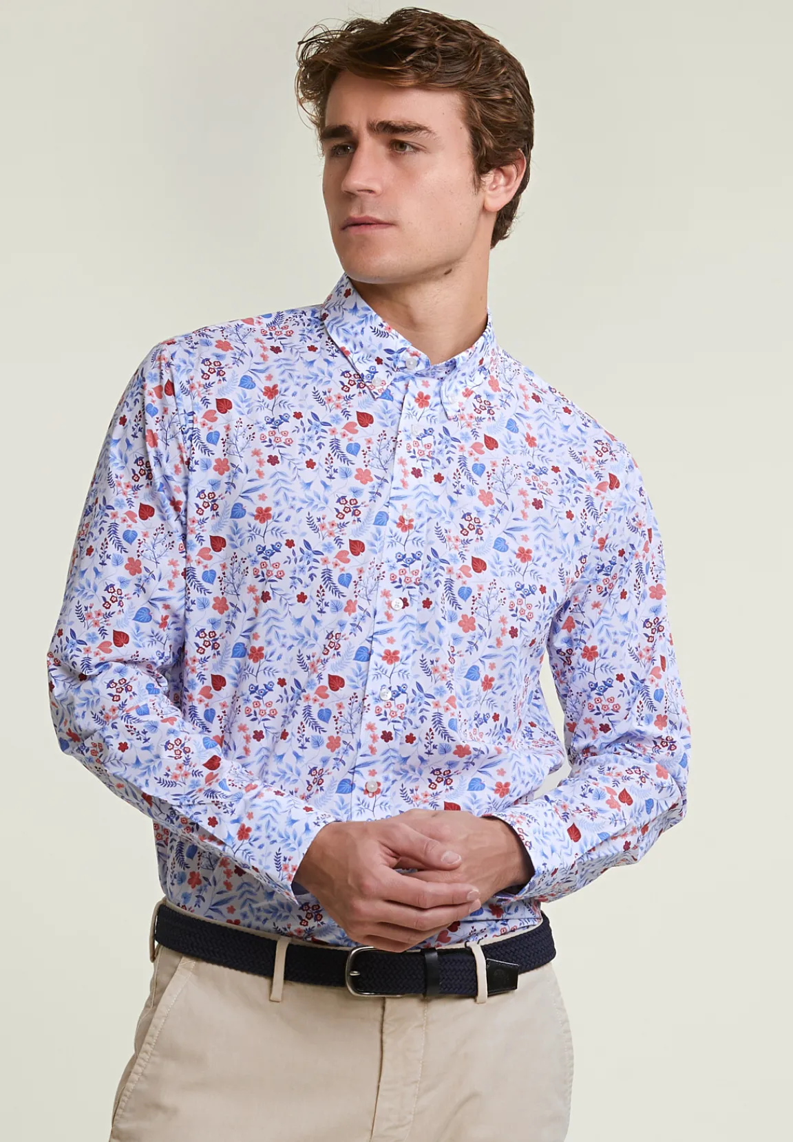 Discount River Woods Custom fit gebloemd hemd multi -