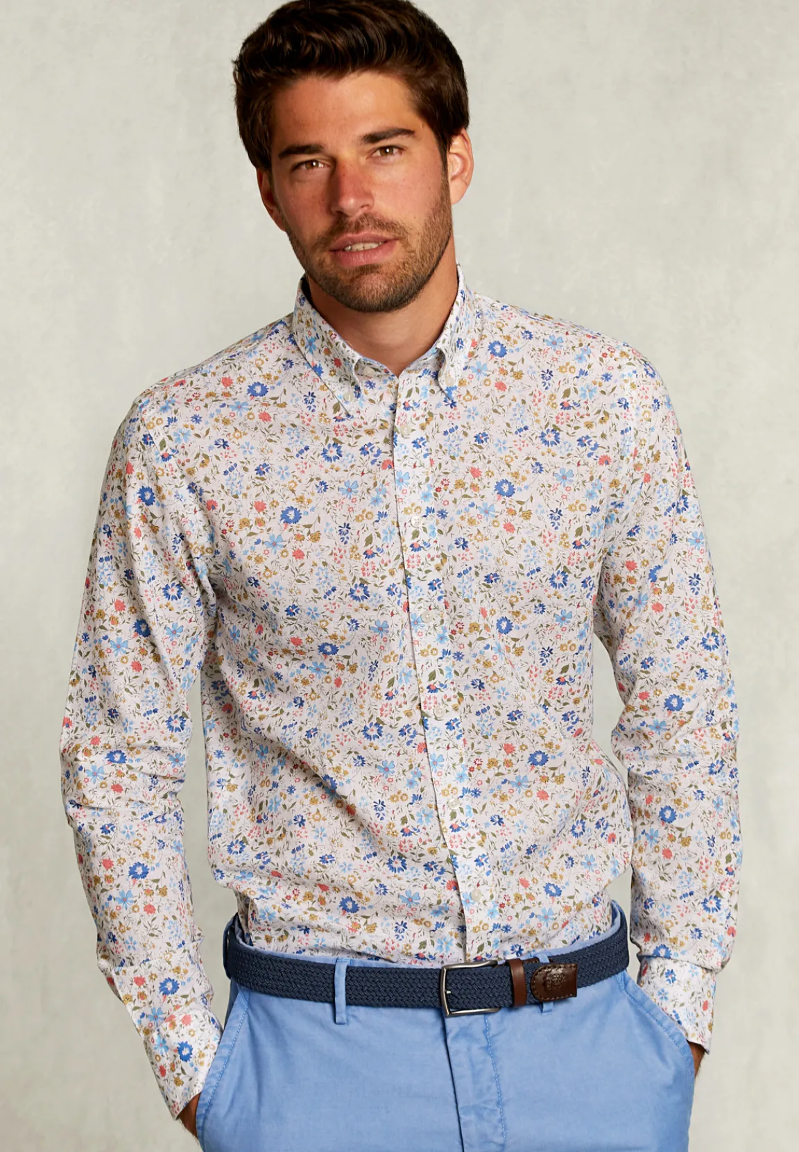 Discount River Woods Custom fit gebloemd hemd multi -
