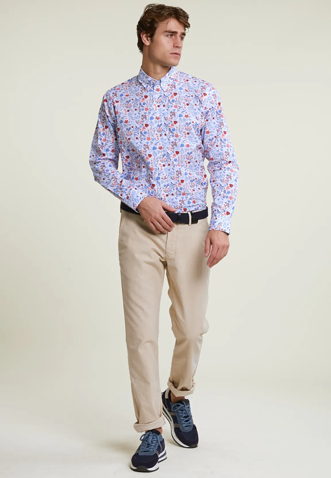 Discount River Woods Custom fit gebloemd hemd multi -