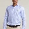 Hot River Woods Custom fit geruit hemd blauw/wit -