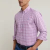 Sale River Woods Custom fit geruit hemd blauw en rood -