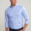 Online River Woods Custom fit geruit hemd blauw/wit -