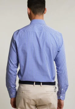 Sale River Woods Custom fit geruit hemd blauw/wit -
