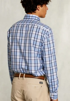 Best River Woods Custom fit geruit hemd met zak blauw/wit -