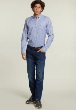 Best River Woods Custom fit geruit hemd met zak multi -