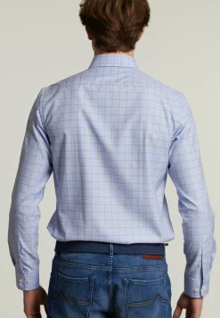 Outlet River Woods Custom fit geruit hemd met zak multi -