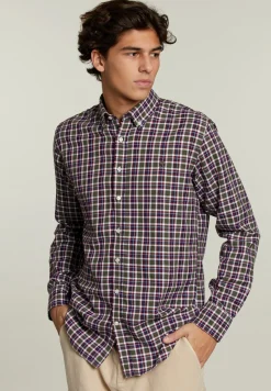 New River Woods Custom fit geruit hemd multi -
