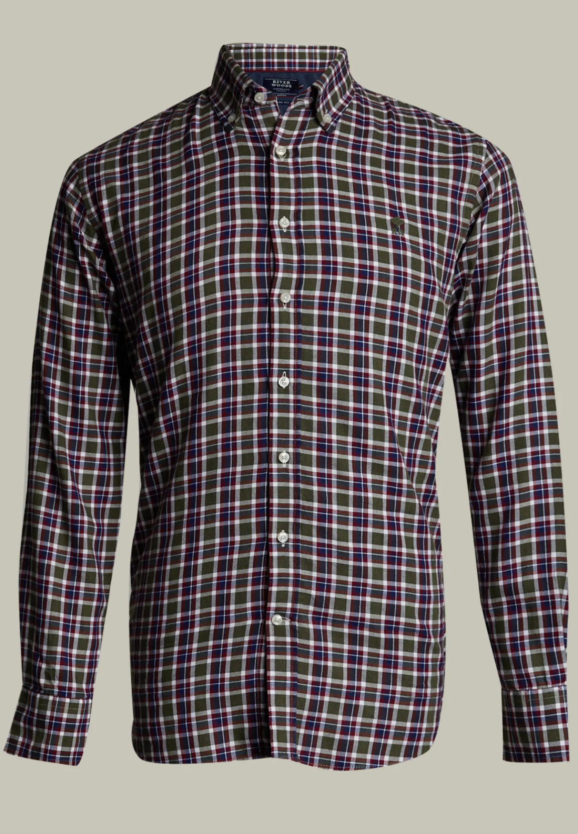 New River Woods Custom fit geruit hemd multi -