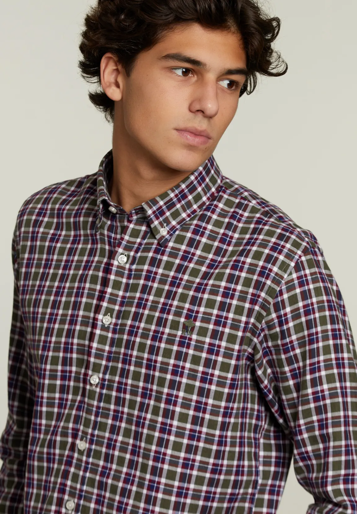 New River Woods Custom fit geruit hemd multi -